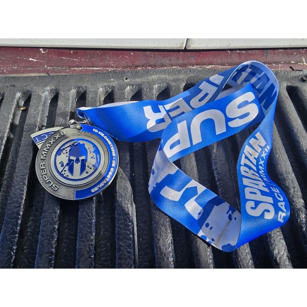 Spartan Race 2022 Medal with wedge 10K Obstacle Super MMXXII Trifecta Qualifier